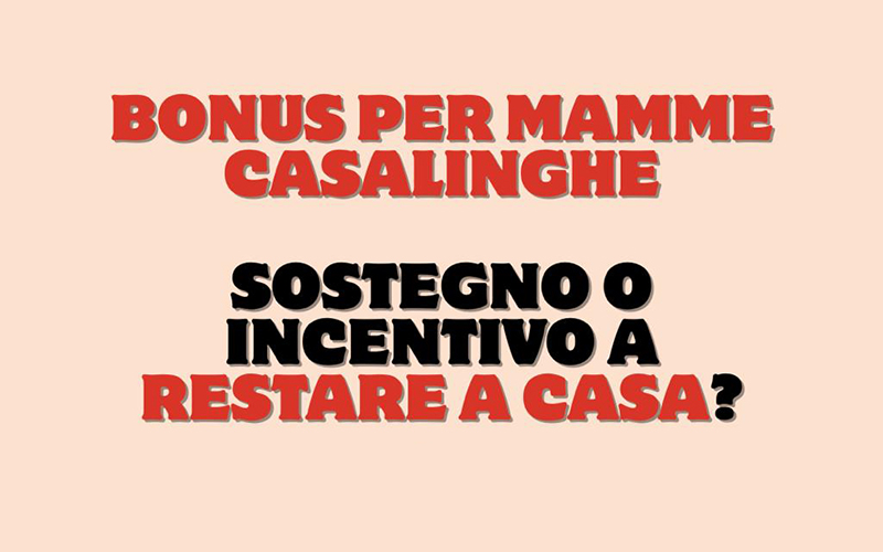 Bonus per mamme casalinghe